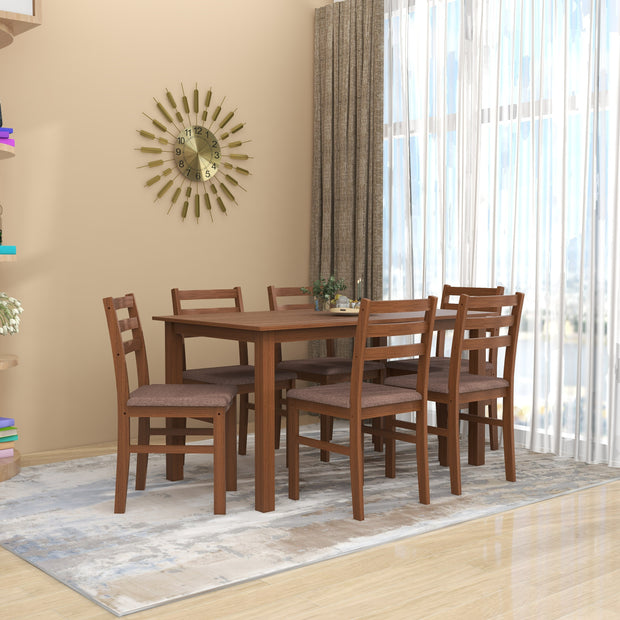 Seattle Starter 6 Seater Solid Wood Dining Set
