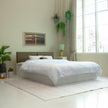 Lush Deluxe Queen Bed White Base With Box Storage (Non-Woveen)