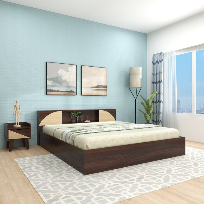 Vida Queen Bed with Headboard and Box Storage – DF2H