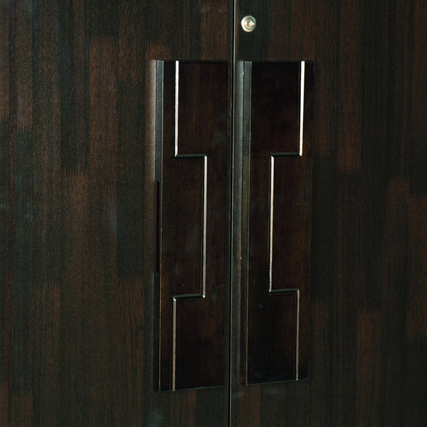 Poena 2-Door Engineered Wood Wardrobe – Compact Almirah for Bedroom