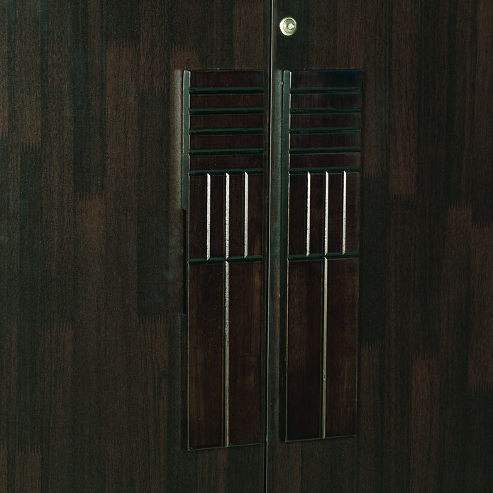 Laso 3-Door Engineered Wood Wardrobe – Modern Almirah with Shelves & Hanging Space