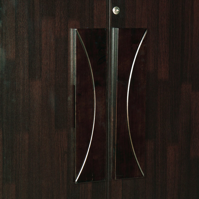 Pandia 3-Door Engineered Wood Wardrobe – Spacious Almirah with Shelves & Hanger Space