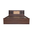 Timber Queen Bed – Walnut Finish with Box Storage