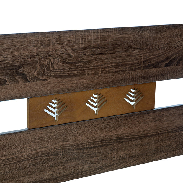 Yumako Queen Bed – Walnut Finish