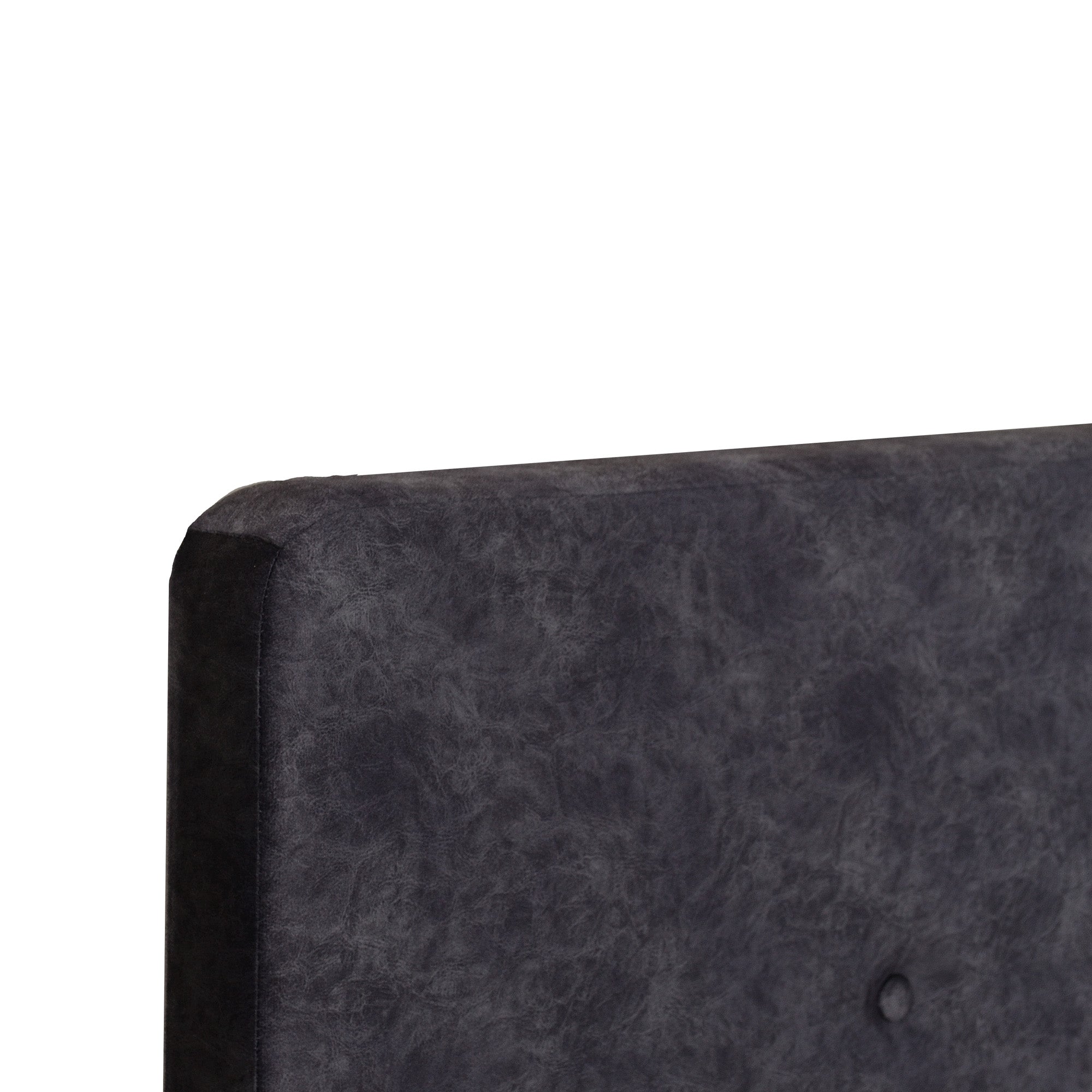 سرير جابا كوين - سرير منجد من الجلد الصناعي مع صندوق تخزين