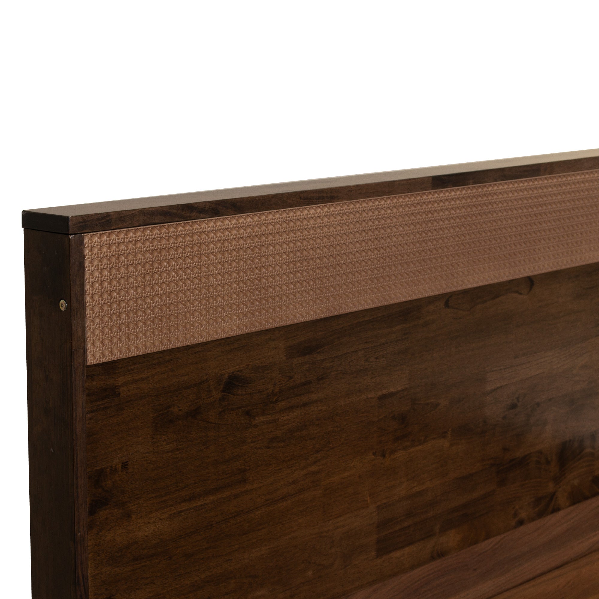 Eurotas Queen Bed – Solid Wood Rattan Headboard with Box Storage