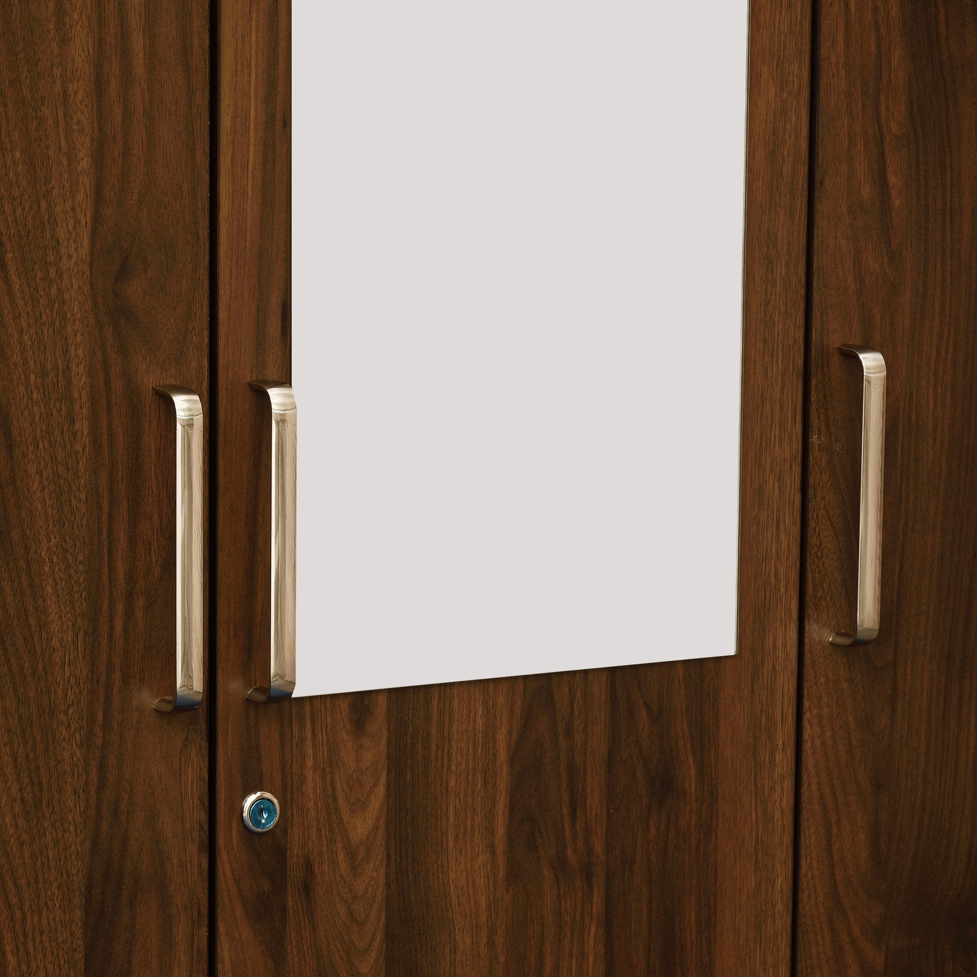 Julian 4-Door Engineered Wood Wardrobe with Mirror