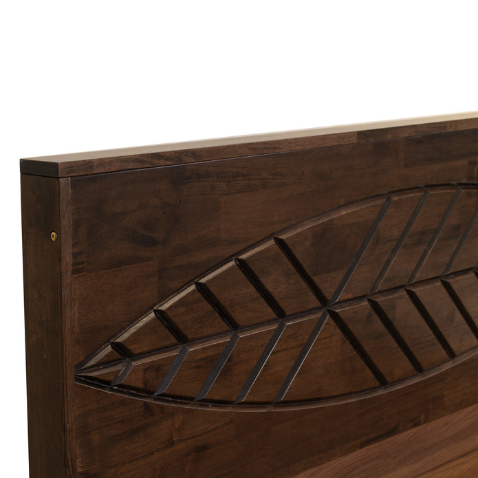 سرير ثيميس كوين – لوح رأس من الخشب الصلب مع صندوق تخزين