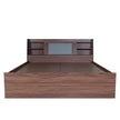 Lavish Queen Bed Walnut Base With Box Storage (Non-Woveen)