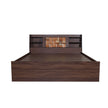 Timber Queen Bed – Walnut Finish with Box Storage