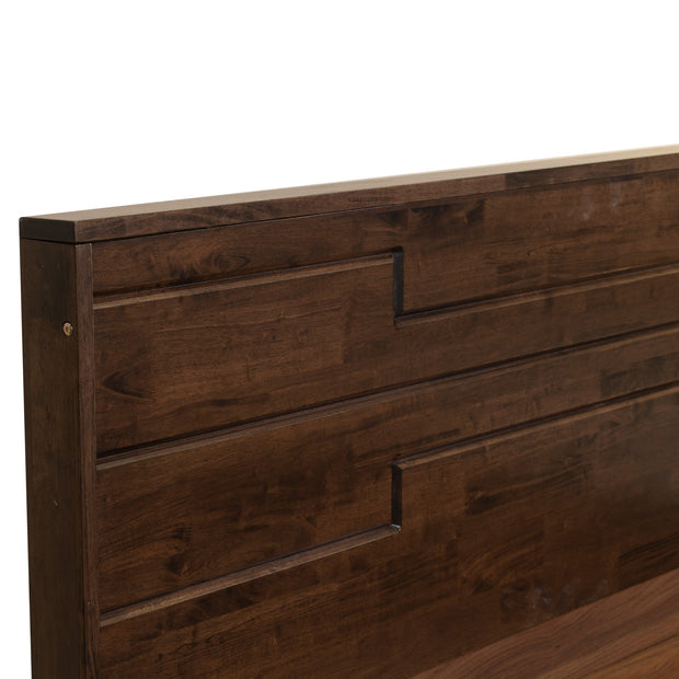 سرير تايجيتي كوين بلوح رأس خشبي صلب مع صندوق تخزين (غير منسوج)