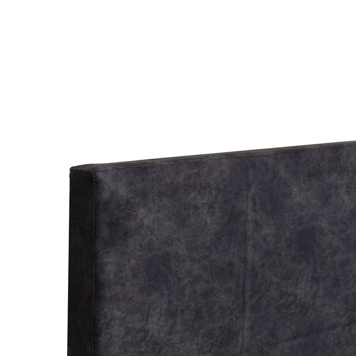 سرير برانا كوين - مُنجّد من الجلد الصناعي مع صندوق تخزين