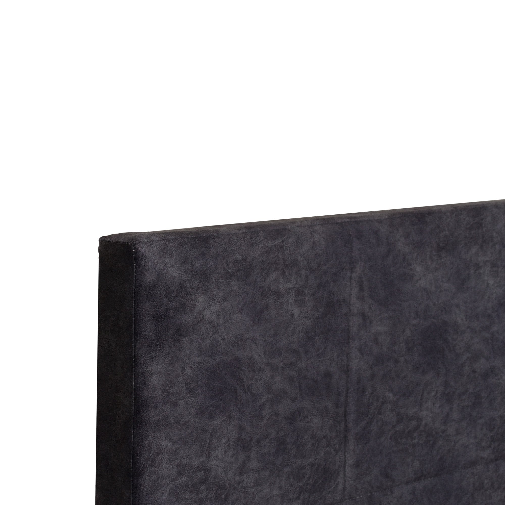 سرير برانا كوين - مُنجّد من الجلد الصناعي مع صندوق تخزين