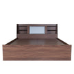 Lavish Queen Bed Walnut Base With Box Storage (Non-Woveen)