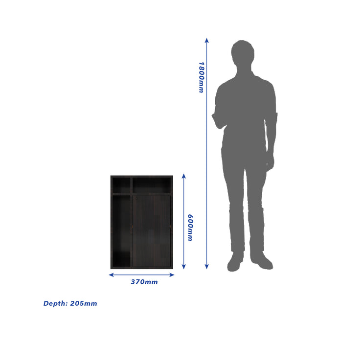 Chiyo Bedside Table – Compact Wooden Nightstand with Drawer