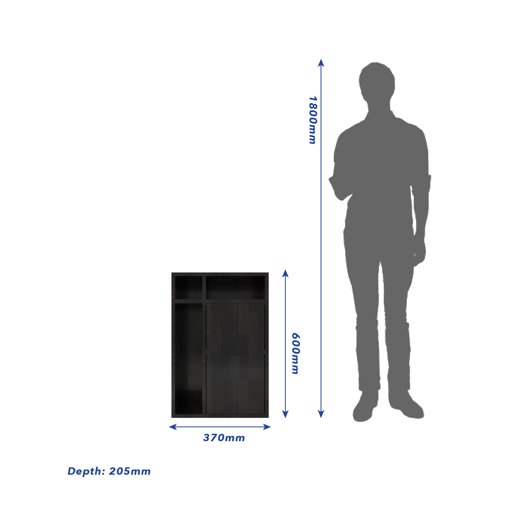 Chiyo Bedside Table – Compact Wooden Nightstand with Drawer