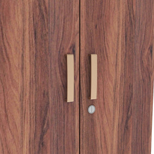 Ren 3-Door Engineered Wood Wardrobe – Spacious Bedroom Almirah with Shelves