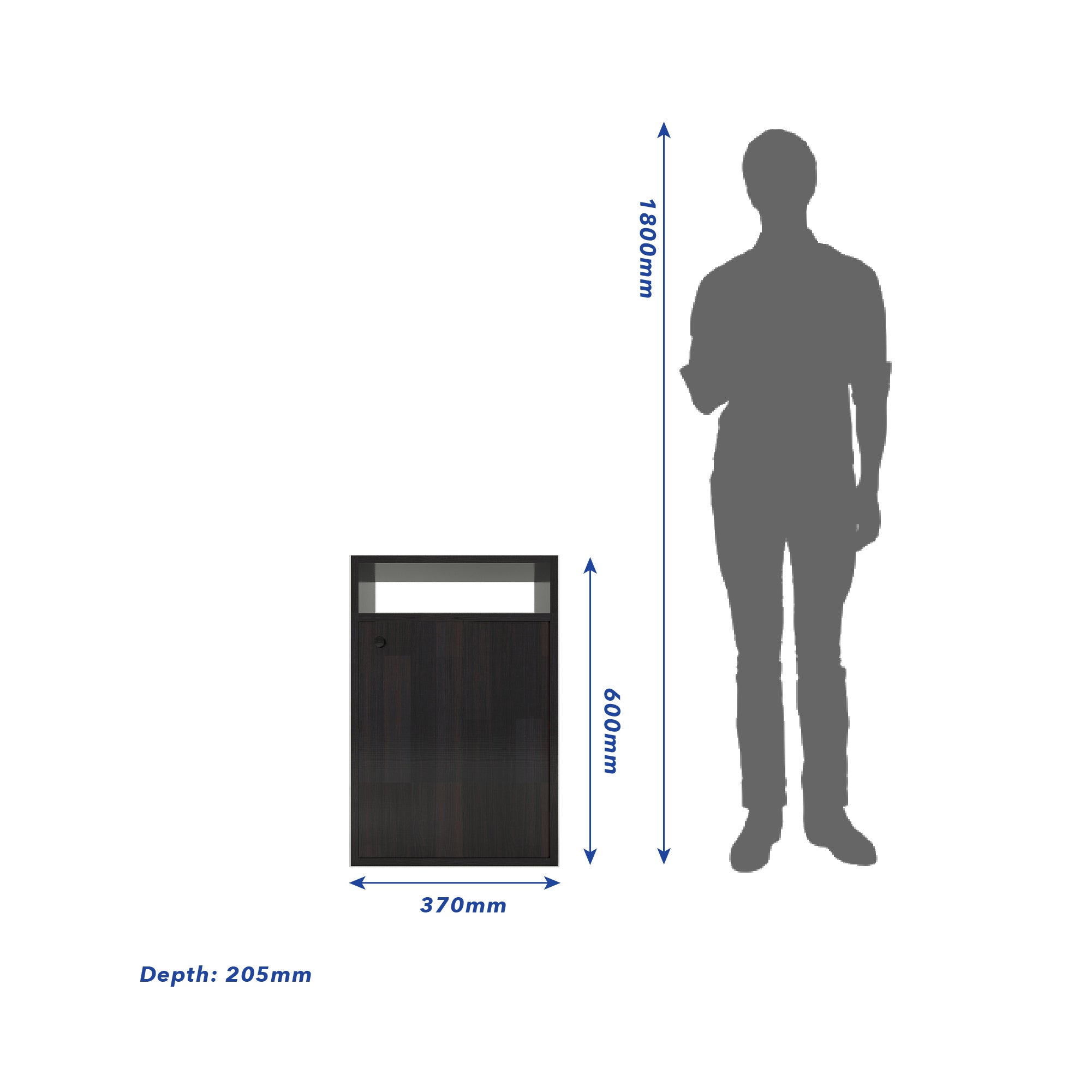 Emi Bedside Table – Wooden Nightstand with Drawer Storage