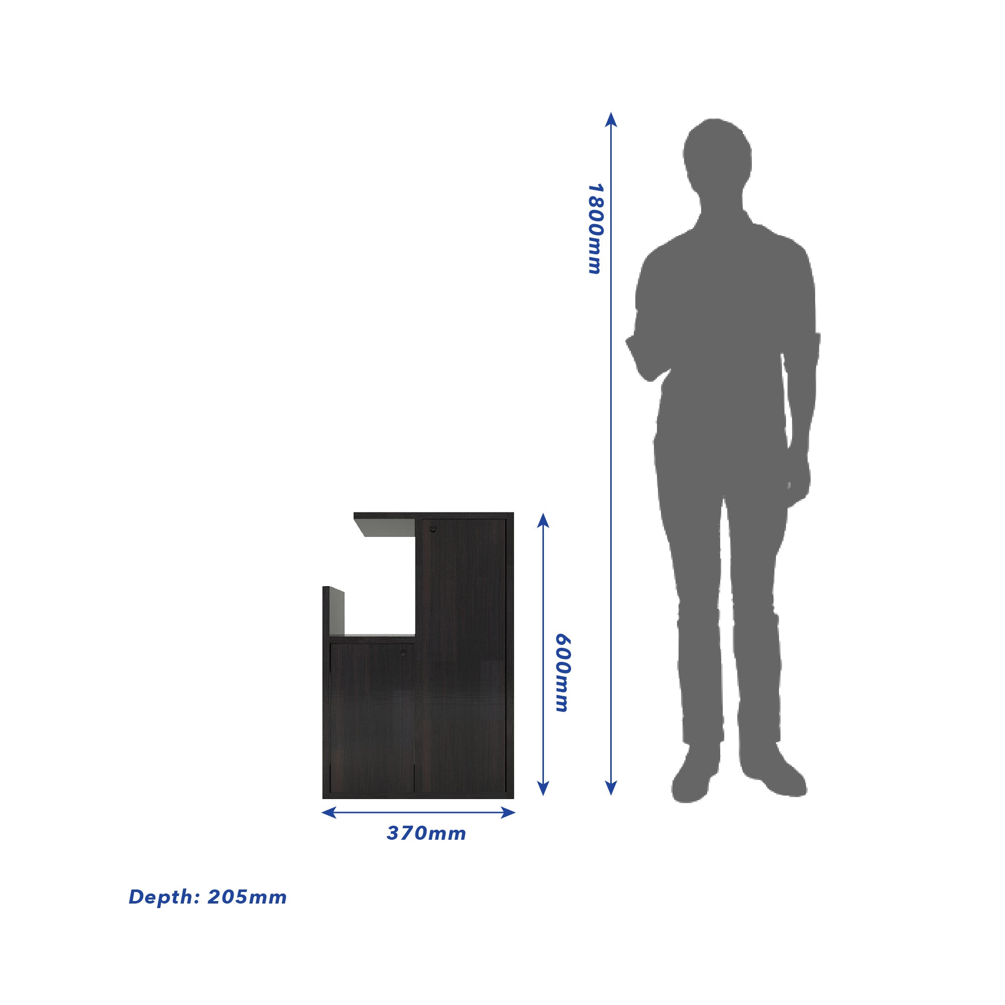 Hana Bedside Table – Wooden Nightstand with Drawer Storage