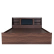 Lavish Queen Bed Walnut Base With Box Storage (Non-Woveen)