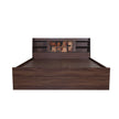 Timber Queen Bed – Walnut Finish with Box Storage