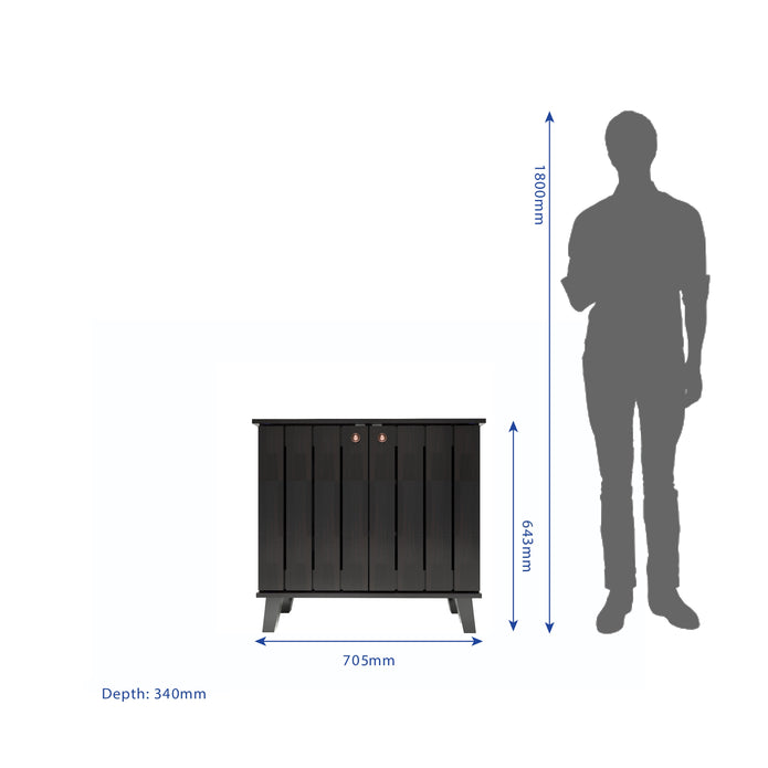 خزانة أحذية جوهاني ذات بابين بلون وينج