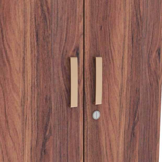 Ren Wooden 2-Door Wardrobe – Compact Bedroom Almirah