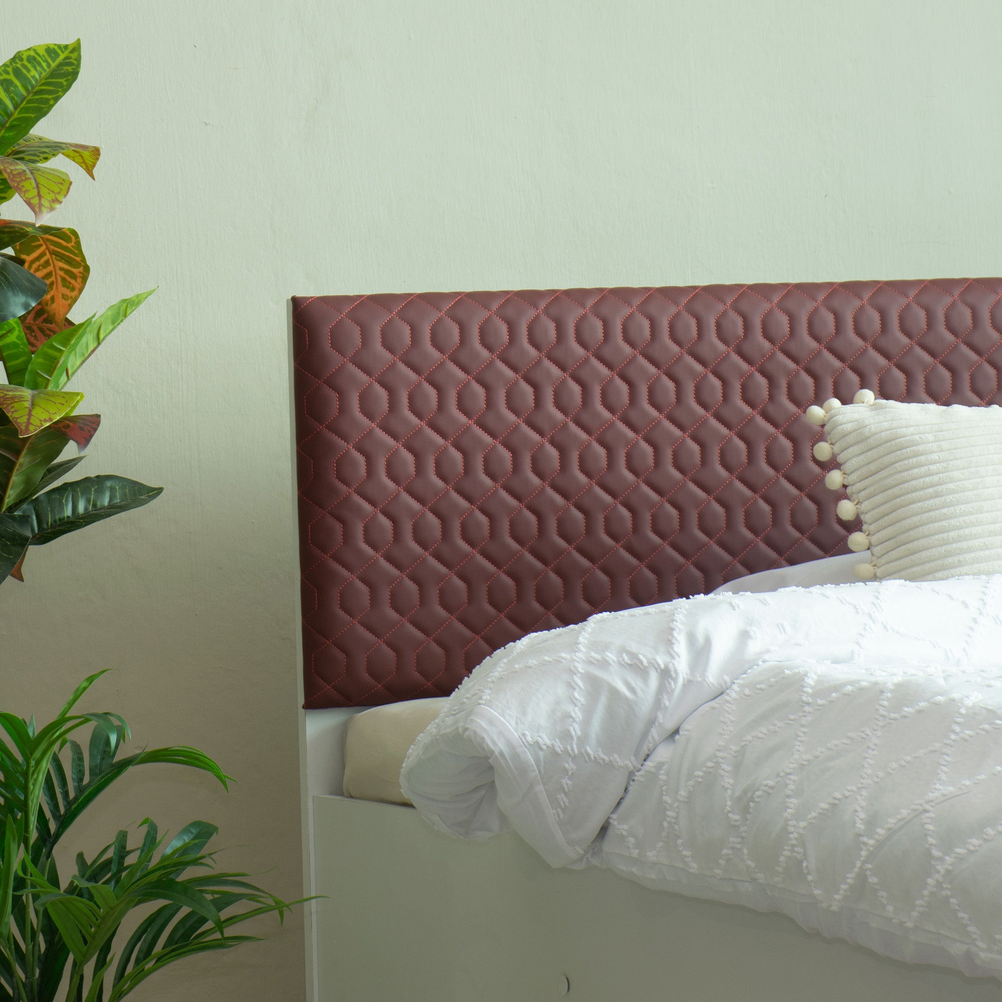 Lush Deluxe Queen Bed White Base With Box Storage (Non-Woveen)