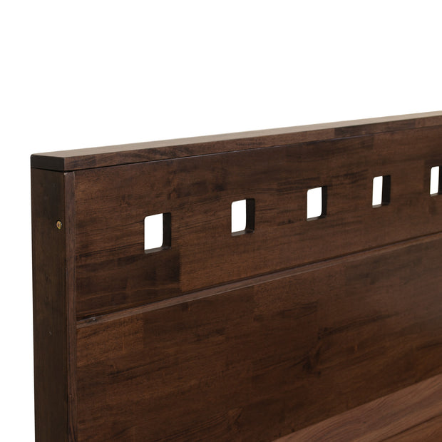 سرير إيرينيز كوين - لوح رأس من الخشب الصلب مع صندوق تخزين