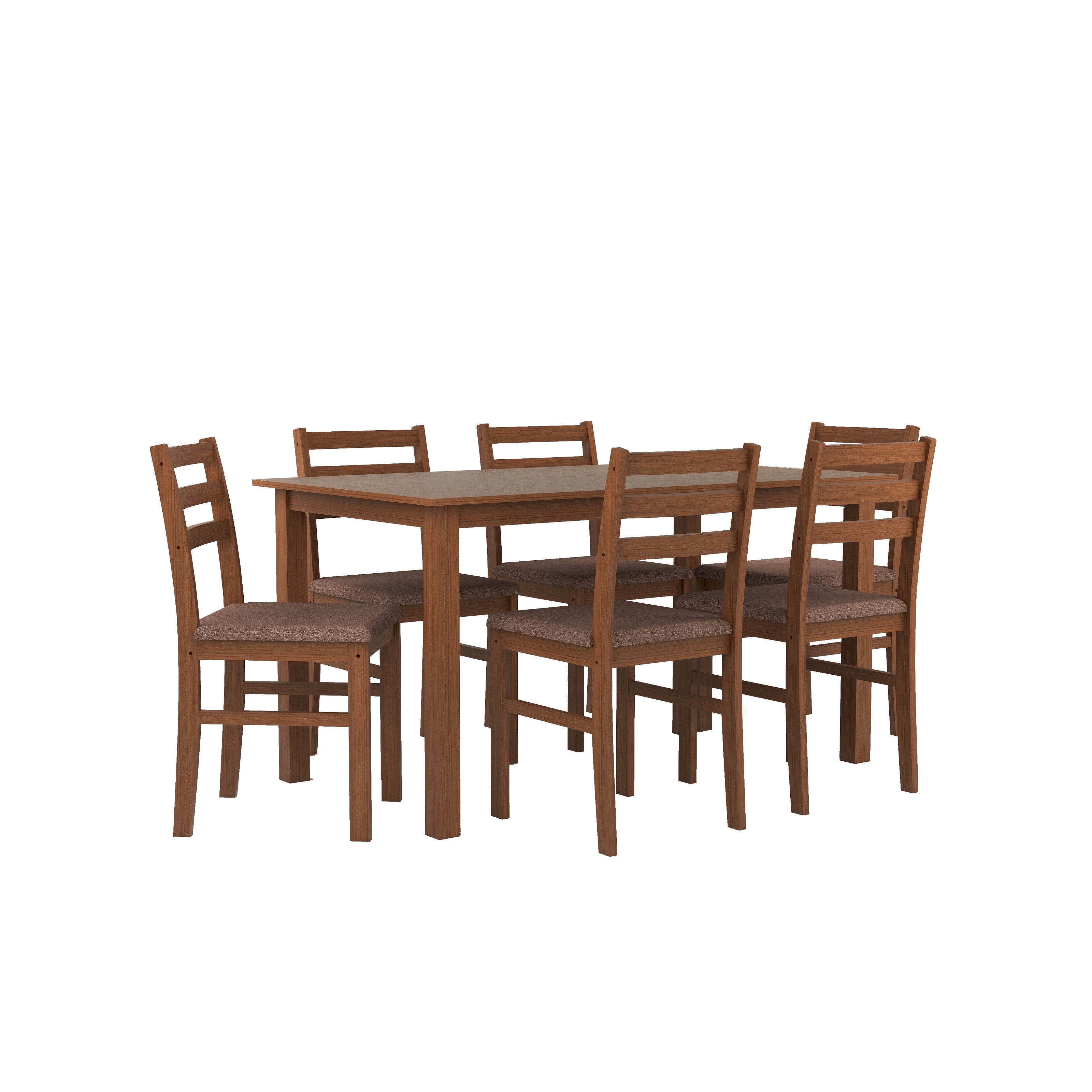 Seattle Starter 6 Seater Solid Wood Dining Set