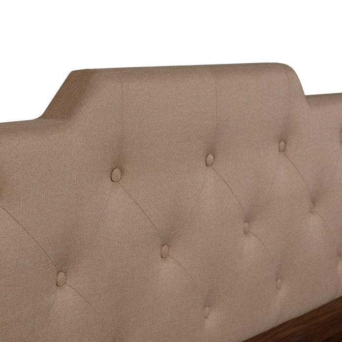 سرير براجنا كوين - مُنجّد بالجلد الصناعي مع صندوق تخزين