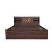Timber Queen Bed – Walnut Finish with Box Storage