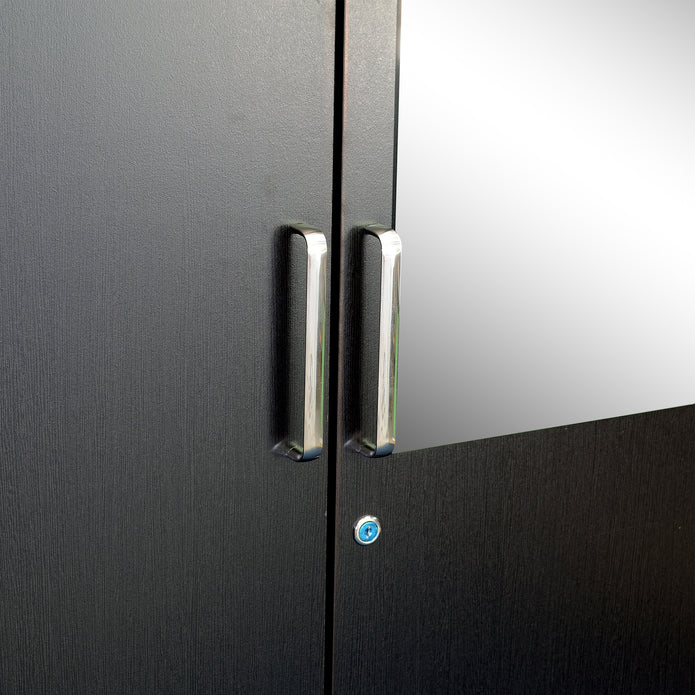 Julian 4-Door Engineered Wood Wardrobe with Mirror