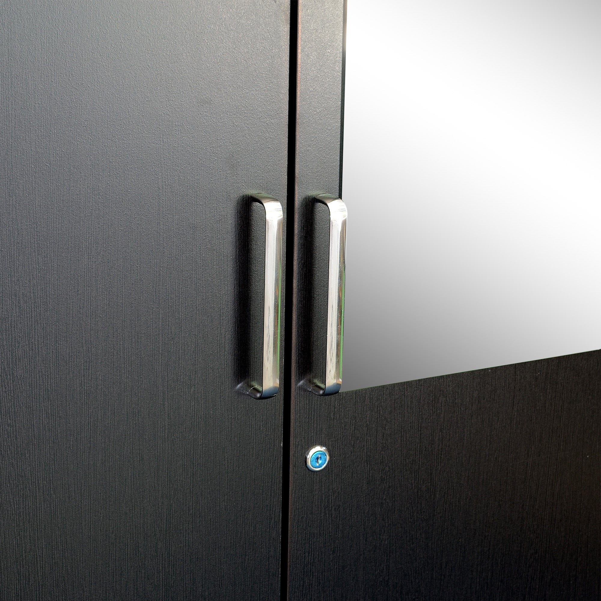 Julian 4-Door Engineered Wood Wardrobe with Mirror