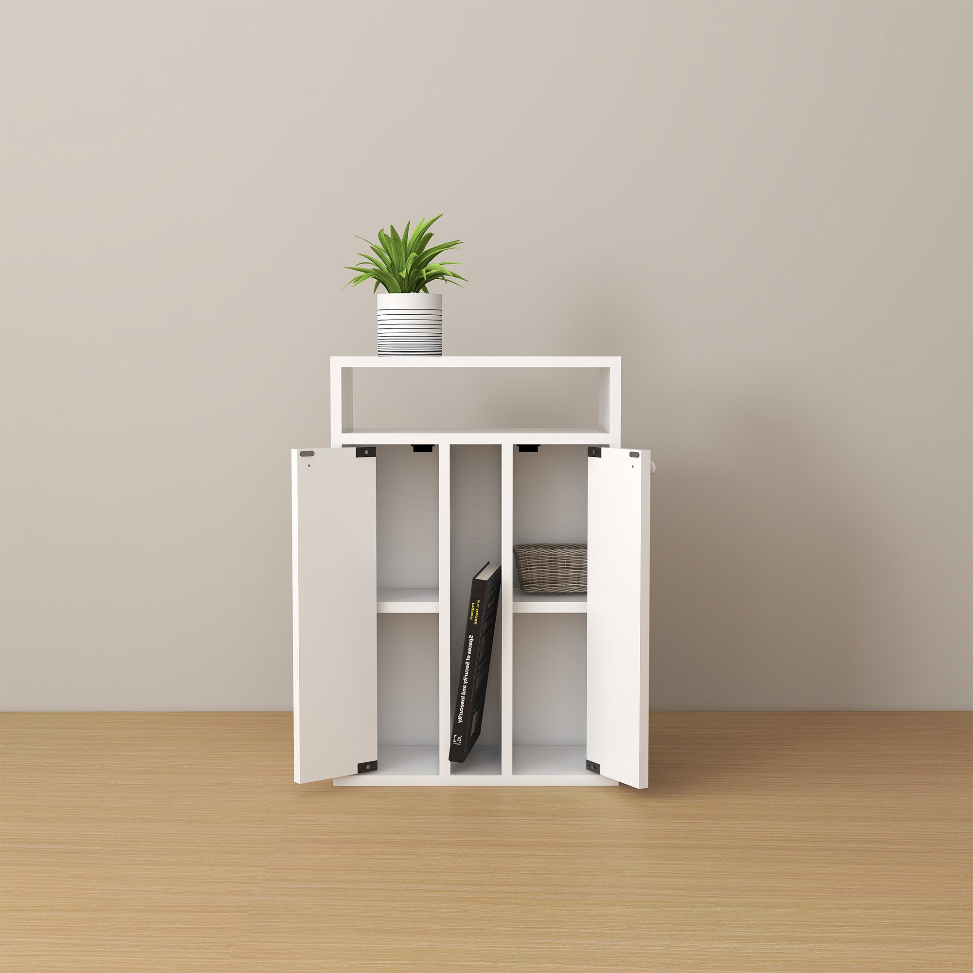 طاولة سرير رين - طاولة جانبية خشبية مدمجة مع درج تخزين