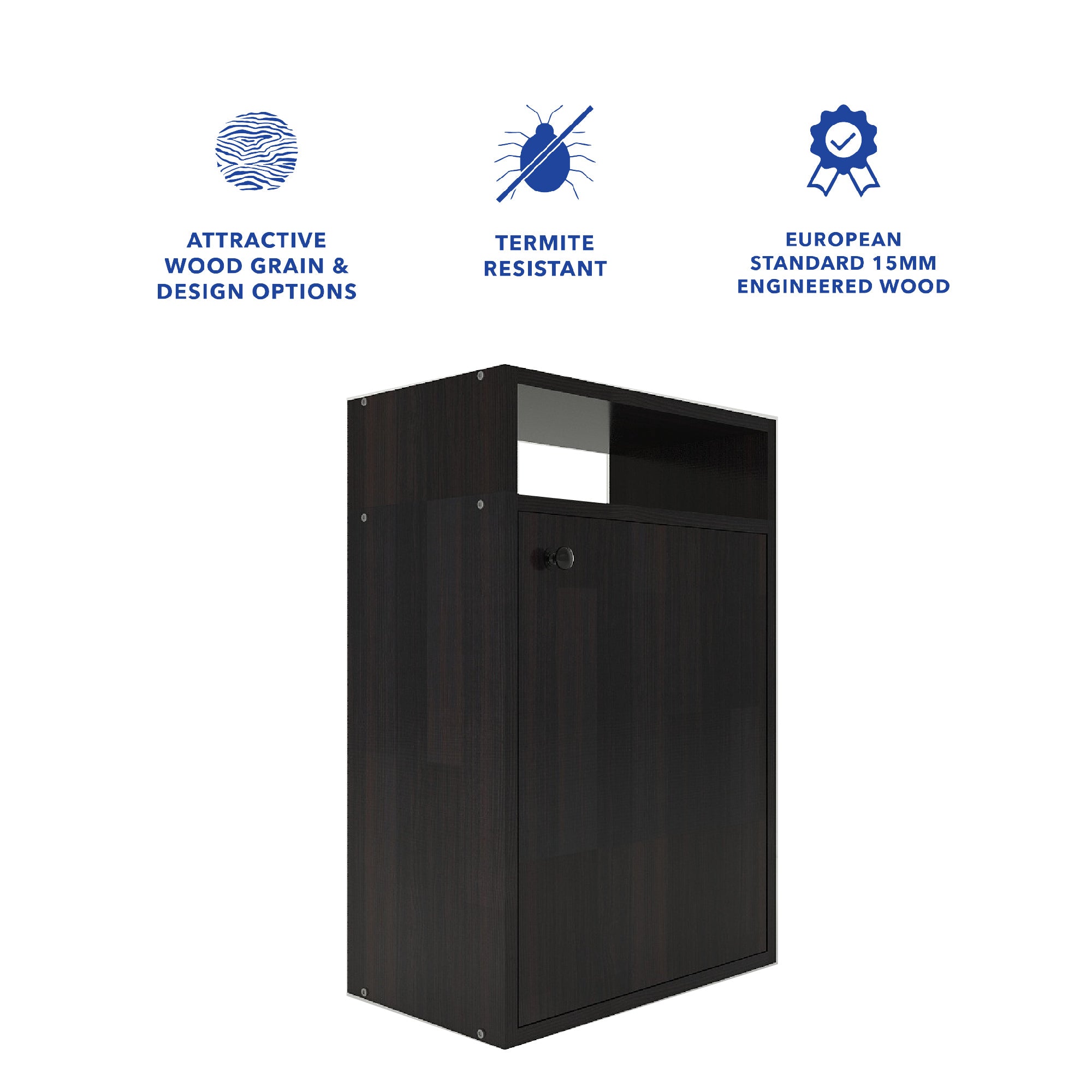 Emi Bedside Table – Wooden Nightstand with Drawer Storage