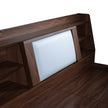 Lavish Queen Bed Walnut Base With Box Storage (Non-Woveen)