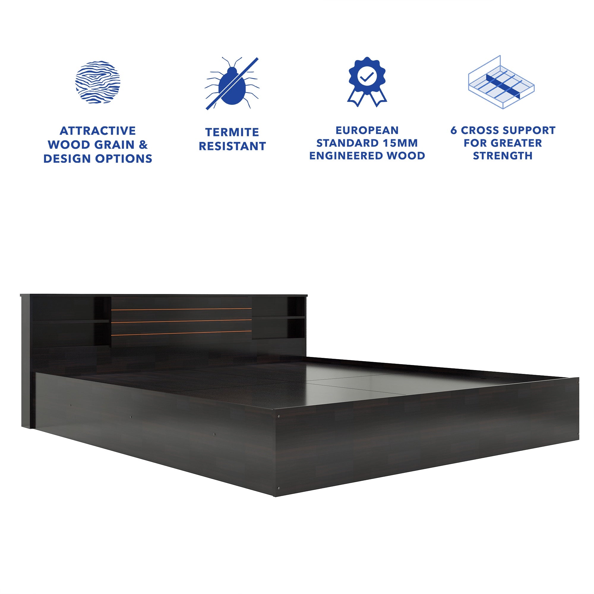 Kaito Bed With Box Storage  (Non-Woveen)