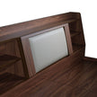 Lavish Queen Bed Walnut Base With Box Storage (Non-Woveen)