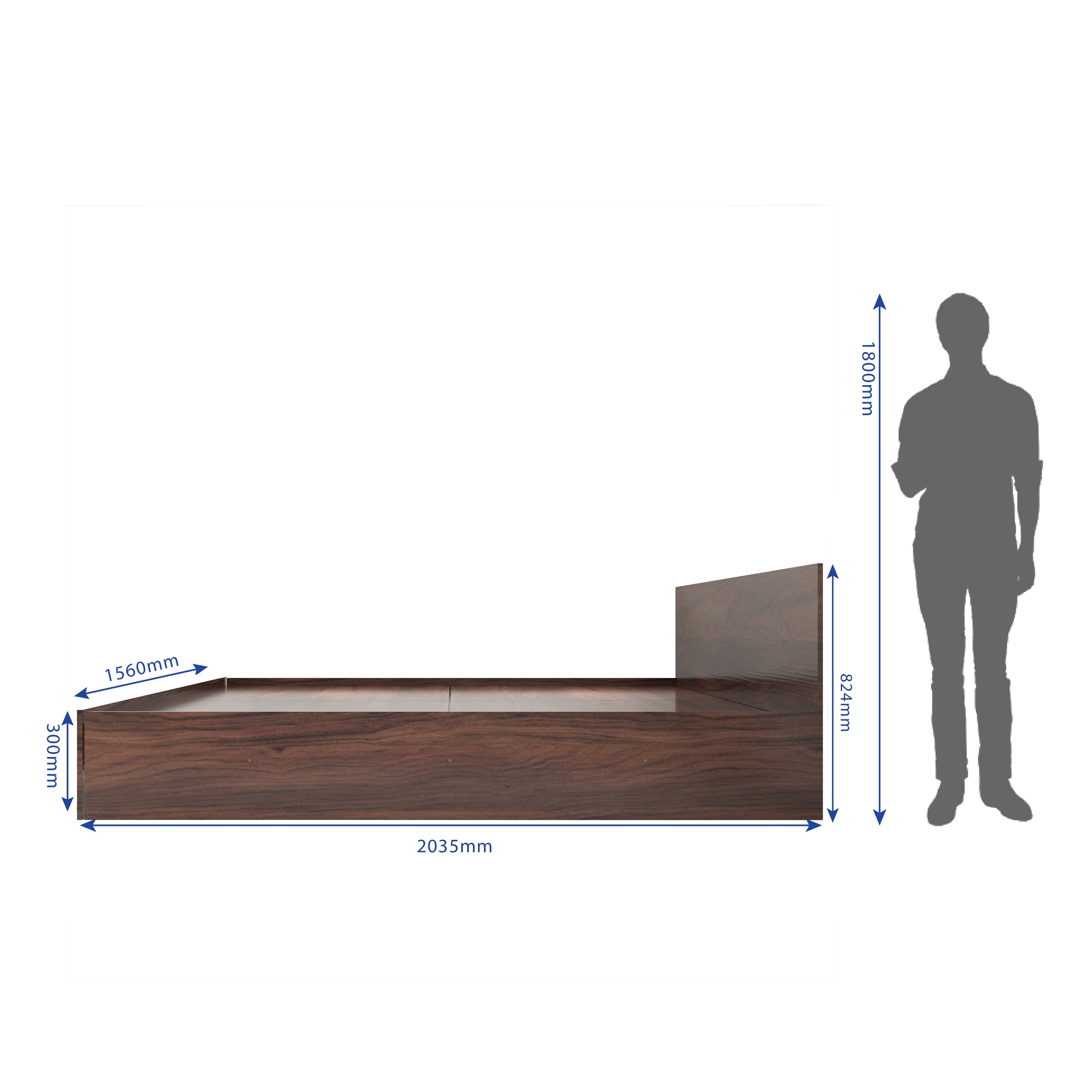 سرير رين – سرير تخزين صندوقي بقاعدة غير منسوجة