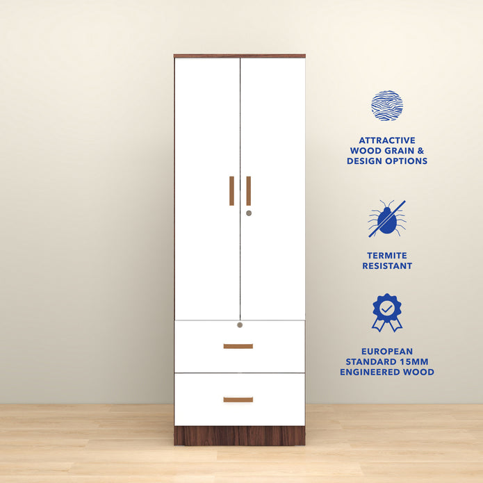 خزانة ملابس خشبية ببابين من رين – غرفة نوم مدمجة الميرة