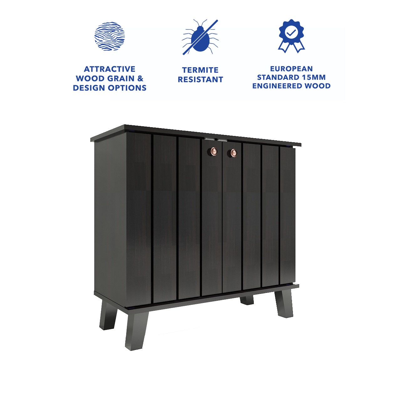 خزانة أحذية جوهاني ذات بابين بلون وينج