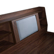 Lavish Queen Bed Walnut Base With Box Storage (Non-Woveen)