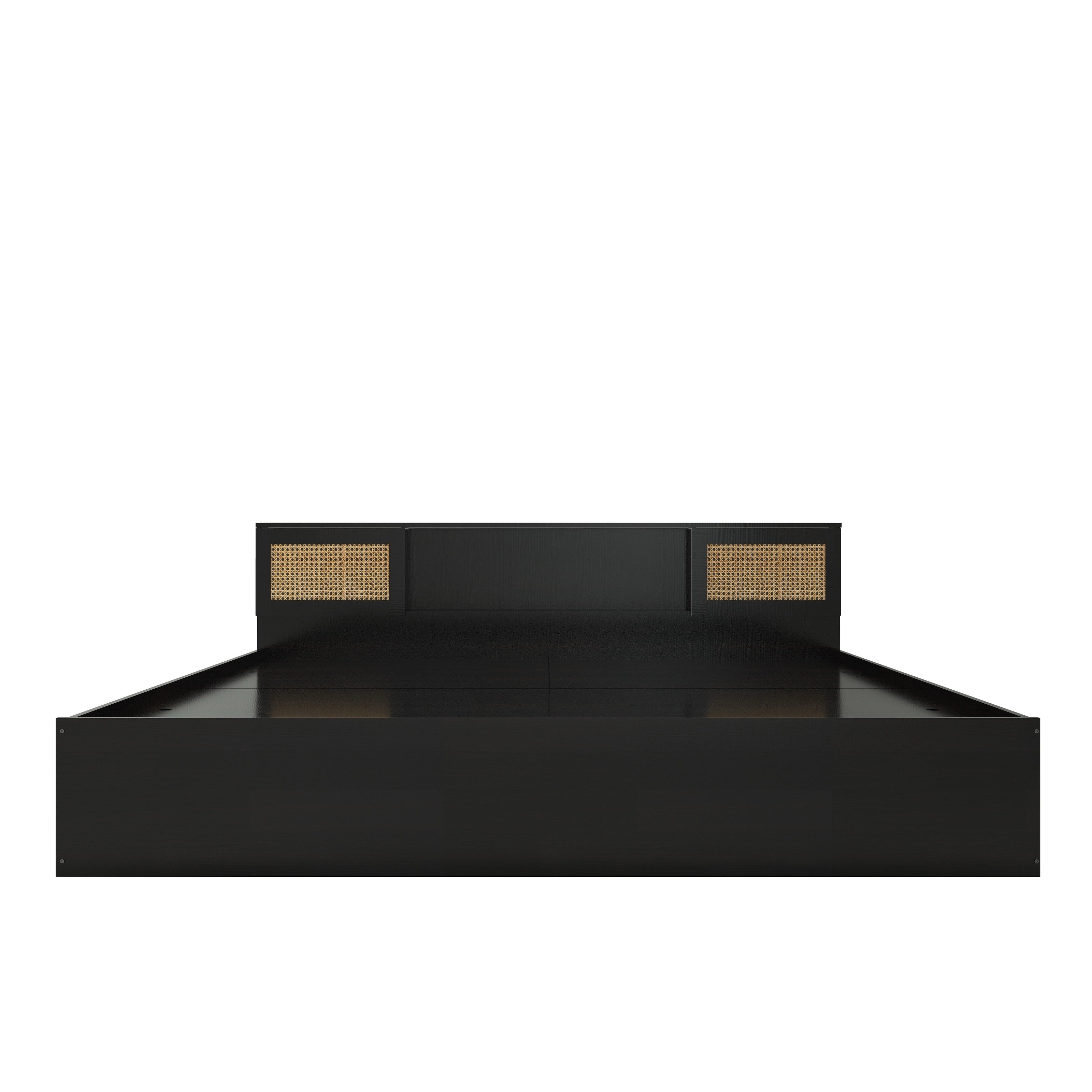 Hoshi Bed With Box Storage With Rattan (Non-Woveen)