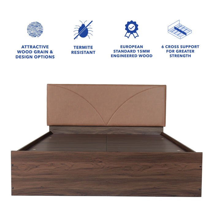 Tada Queen Bed – Box Storage & Premium Leatherette Upholstery | DF2H