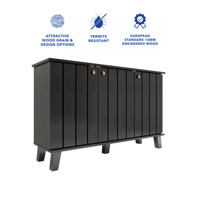 خزانة أحذية جوهاني بثلاثة أبواب بلون وينج