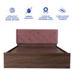 Nirodhah Queen Bed – Leatherette Upholstered with Box Storage