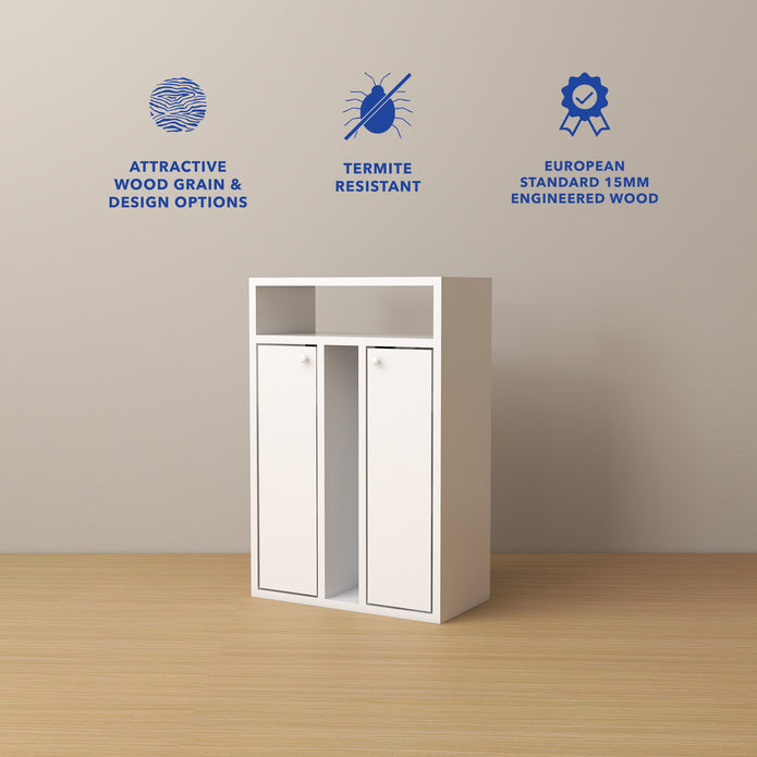 طاولة سرير رين - طاولة جانبية خشبية مدمجة مع درج تخزين