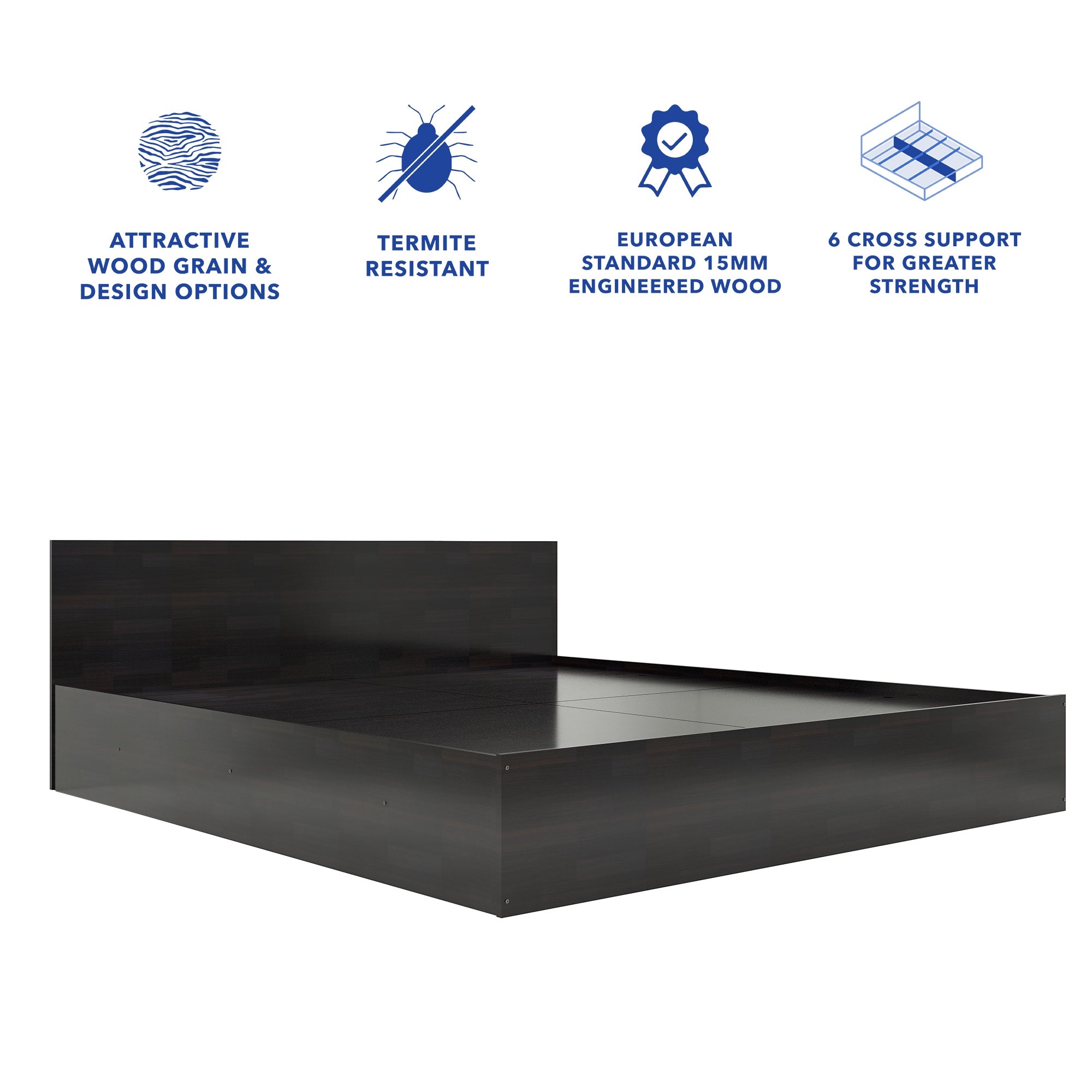 سرير رين – سرير تخزين صندوقي بقاعدة غير منسوجة