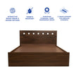 Erinnyes Queen Bed – Solid Wood Headboard with Box Storage